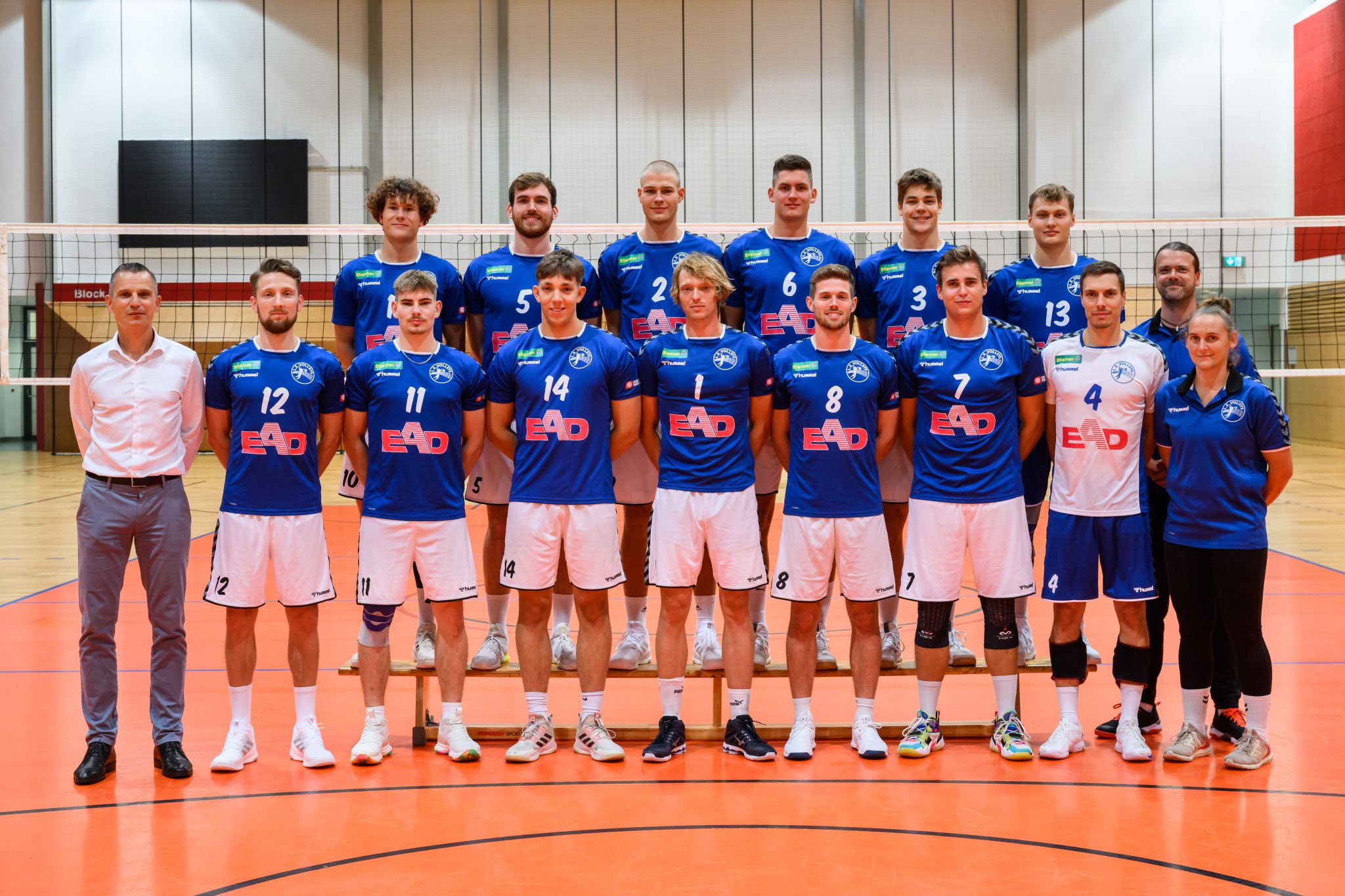 Teamfoto und Porträts L.E. Volleys Saison 2022/2023 am 14.09.2022 in Leipzig (Sachsen).