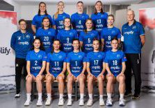 Spielerinnenporträts und Teamfoto am 04.11.2025 in Leipzig (Sachsen).